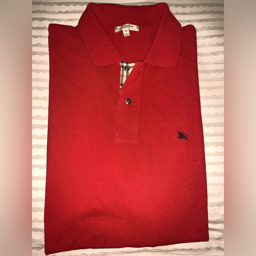 Men Burberry London Red Polo XXL made in Turkey